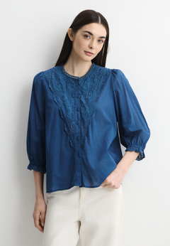 The Indigo Open Blouse