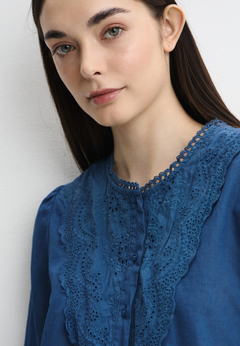 The Indigo Open Blouse