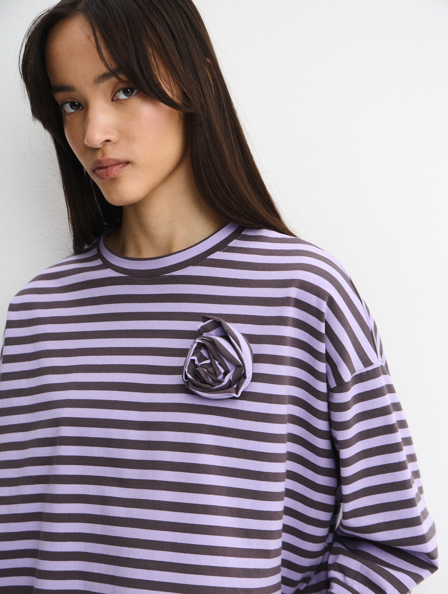 Violet striped top