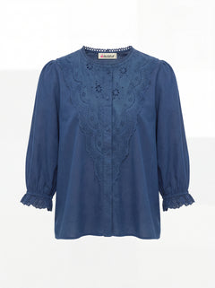 The Indigo Open Blouse