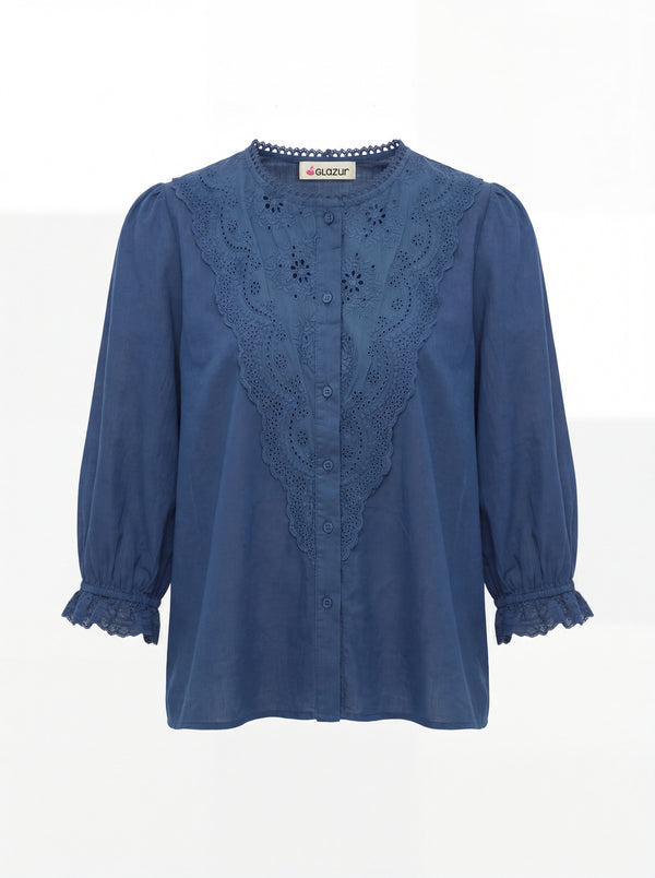 The Indigo Open Blouse